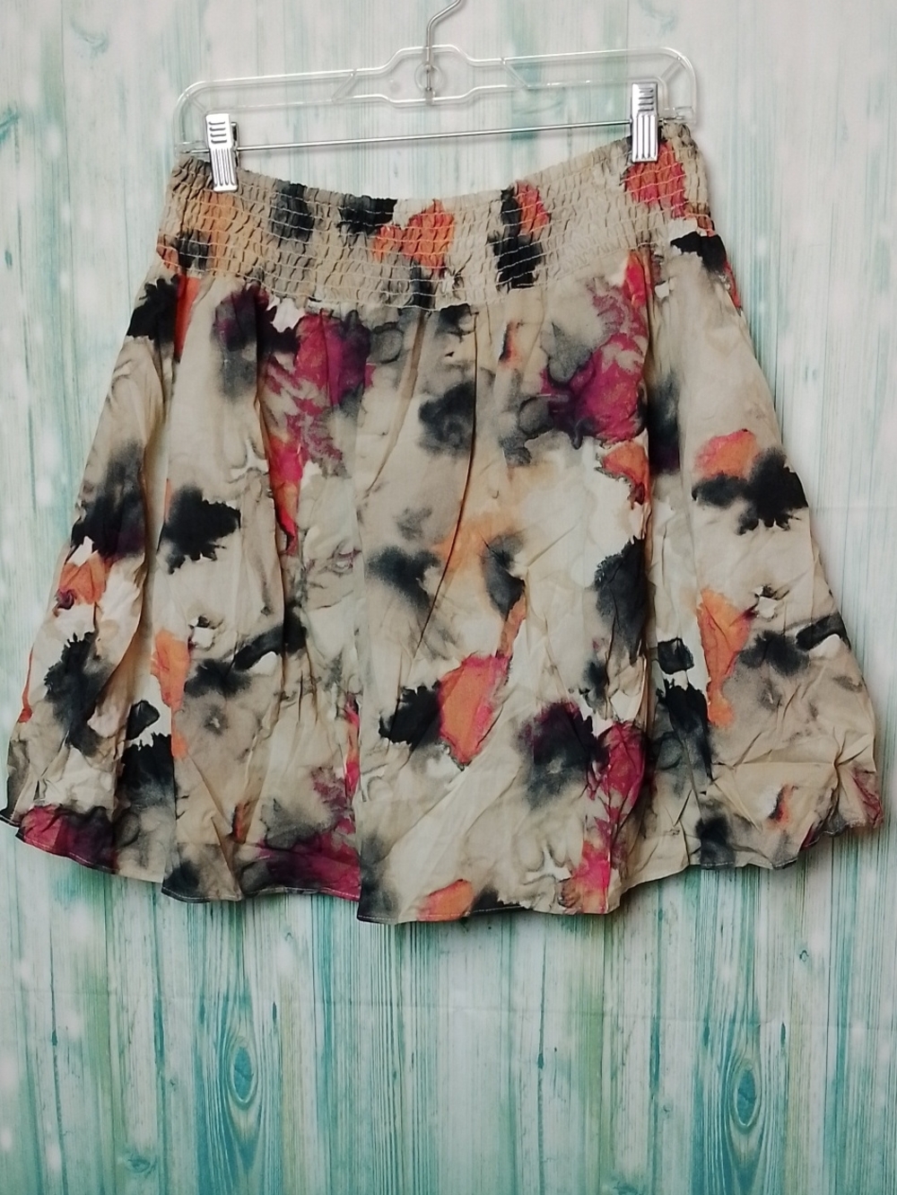 New York And Company Abstract Pastels A Line Skirt Large